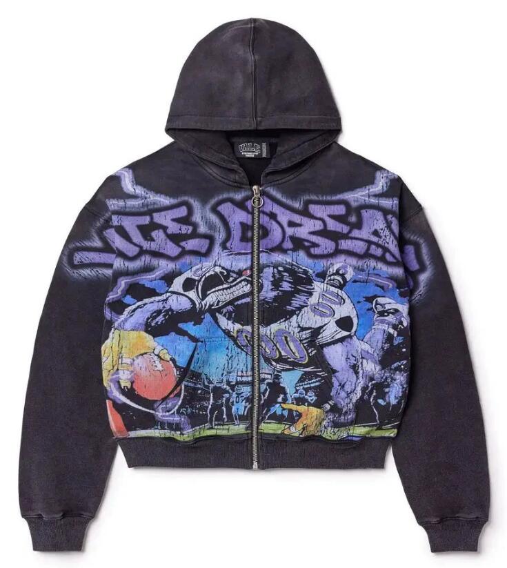 Men's Hoodies Harajuku Washing Trend Brand Sweatshirts Casual Valley Streetwear Oversized Hoodie Tracksuit Men Clothing valelives hoodie