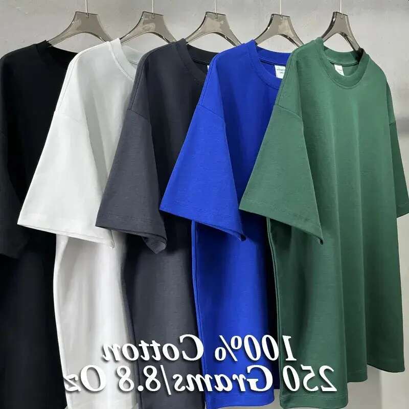 100 Heavy Weight Cotton T shirt For Men WomenShort Sleeve Plain TopsSolid Oversized Tee ShirtsQuality Clothing 88oz 250gsm y240815 designer bag
