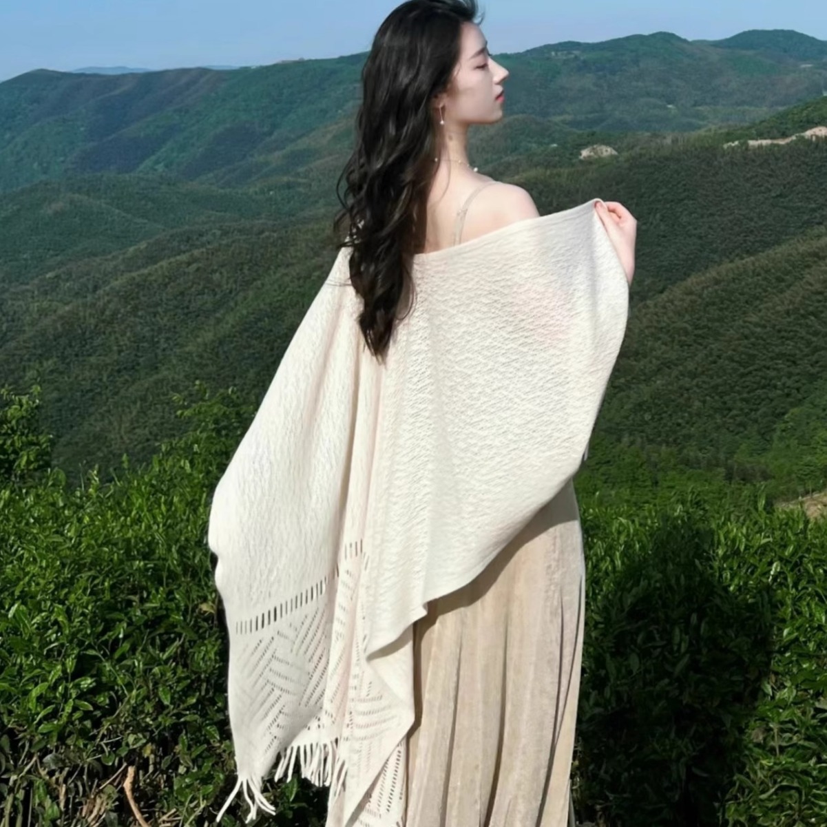 K732 Yunnan Dali Lijiang Tourism Ethnic Shawl Tibet Bohemia Northwest Cape Sichuan West Cloak Cloak