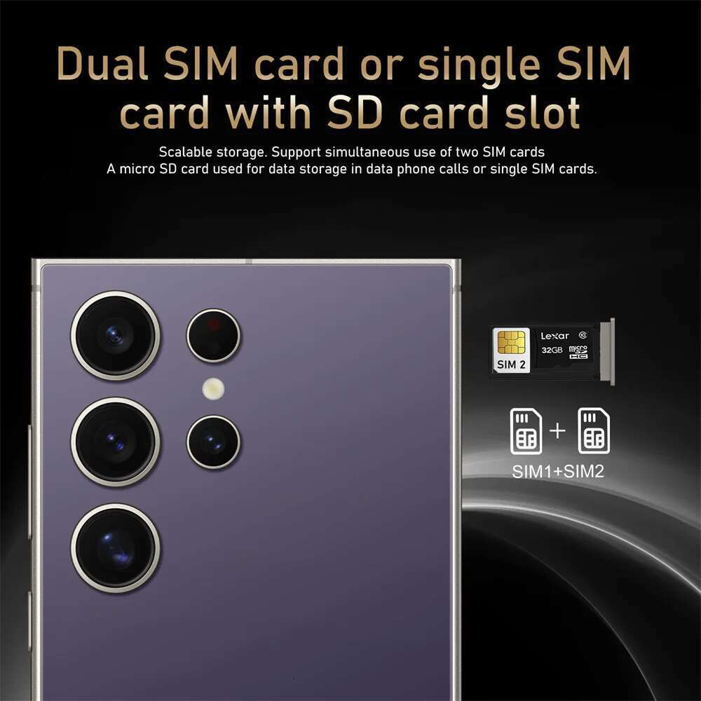 2025 Cellphones S25 Ultra 7.3Hd Original Global Version Mobile Phones 5G Smartphone Dual SIM Card 7800Mah Android 14 Cell Phone