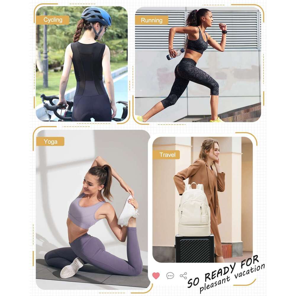 Gym Women, Waterproof Workout with Shoe Compartment & Wet Dry, Lightweight Travel Backpack for Sports Yoga