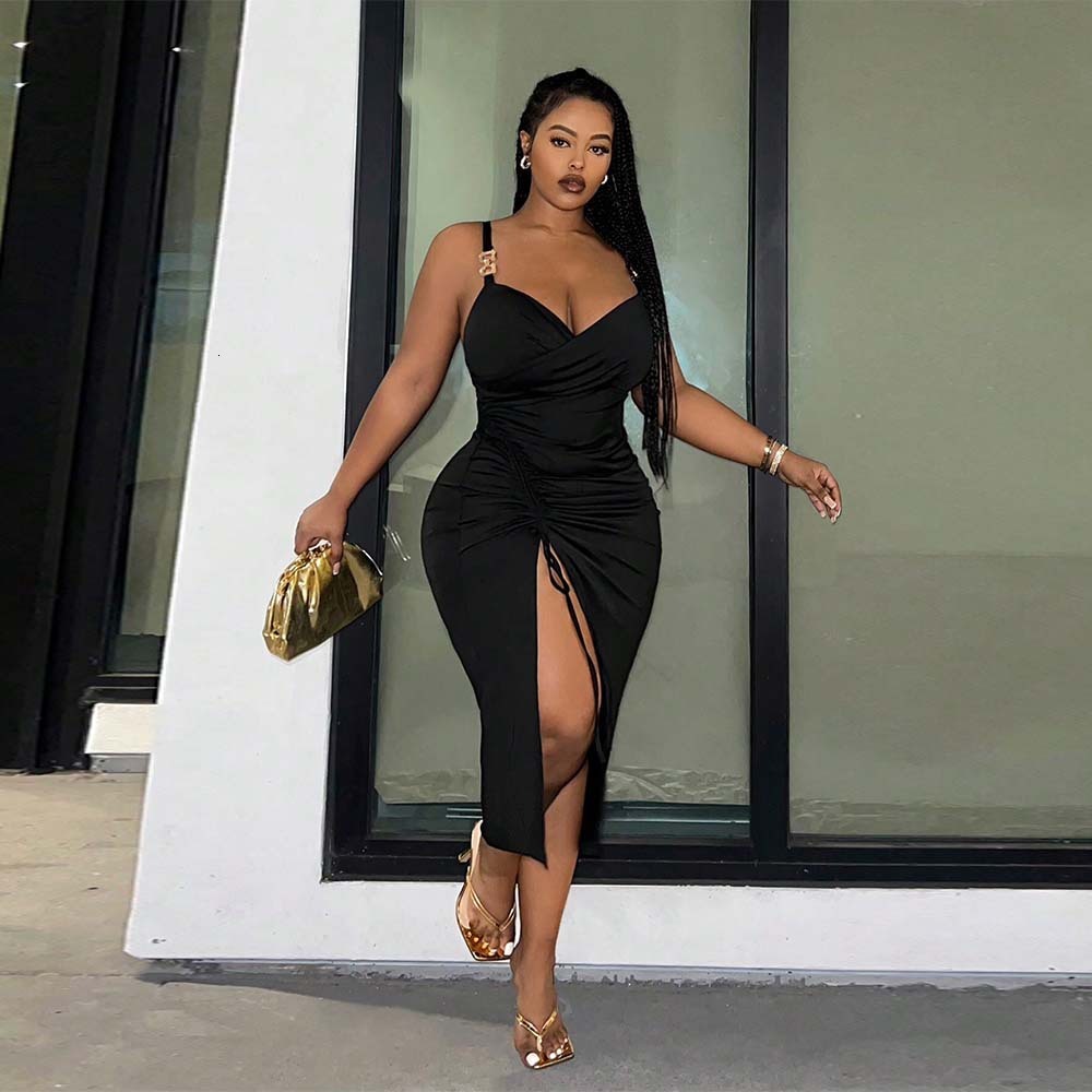 Large Size Womens Sexy V-neck Dress Summer New High Waisted Pullover Mid Length Skirt for Children