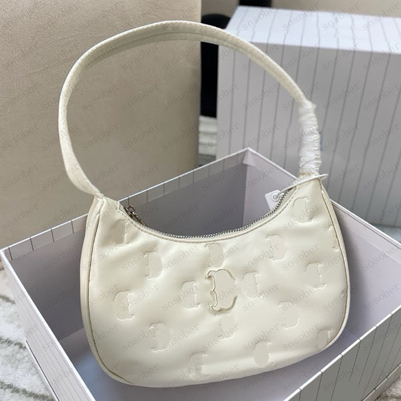 Luxury Womens Handbag Designer Women Hobo Bag Letter Print Leather Bags -12 Designers Solid Color Underarm Bag Ladies Luxe Shoulder Bags Woman DLD2505163