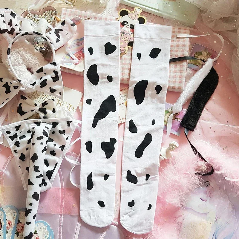 Women Cosplay lingerie underwear Lolita Bra and Panty Set Japanese Anime COS Flannel Cute Sexy Cow Lace Up Bandage Bikini Bras 250515
