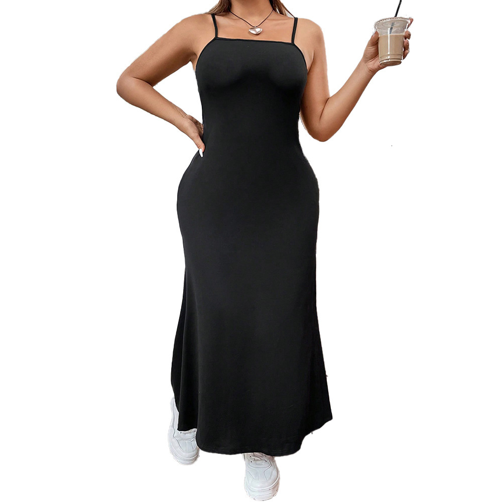Large Size Womens High-end Fishtail Suspender Long Dress Looks Slim and Sexy with a Hip Hugging and Kardashian Dress
