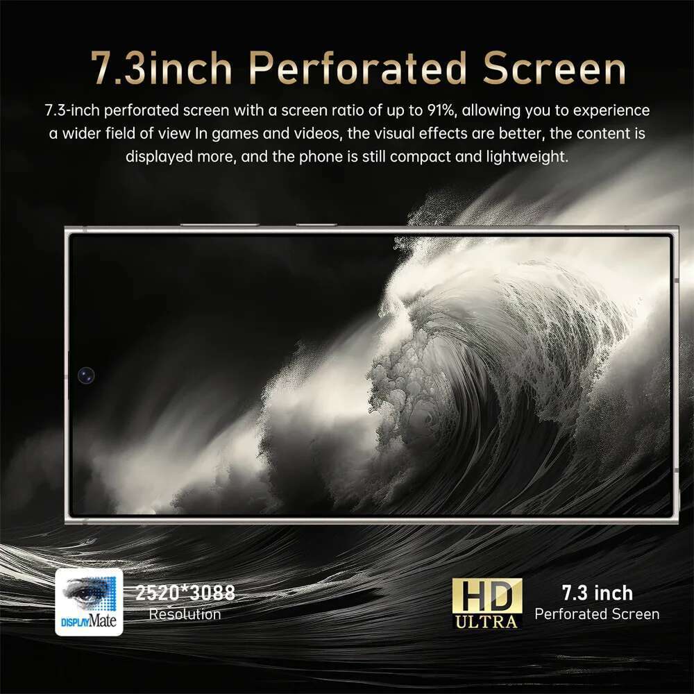 2025 Cellphones S25 Ultra 7.3Hd Original Global Version Mobile Phones 5G Smartphone Dual SIM Card 7800Mah Android 14 Cell Phone