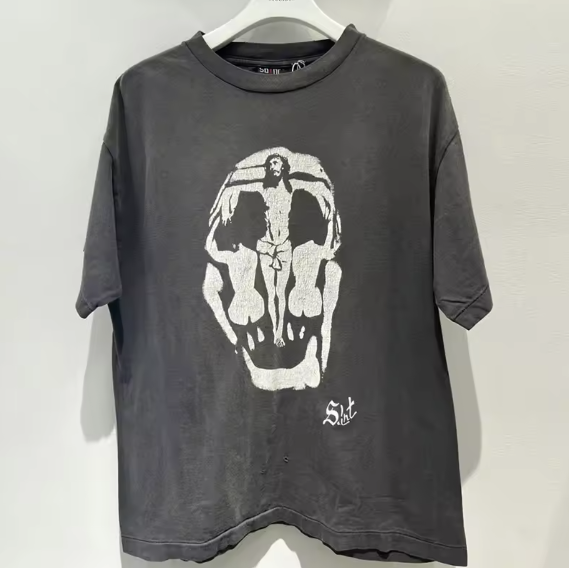 Men's T Shirts Novelty 2024 Men Number Nine Jesus Skull T-Shirt Hip Hop Skateboard Street Cotton T-Shirts Tee Top US Size BG85