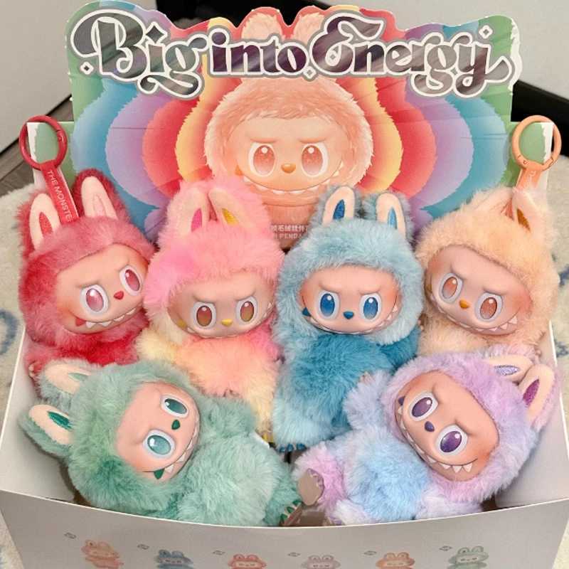 Brand New Labubu V3 Monster Energy Series Large Vinyl Pendant Blind Box Cute Doll Keychain Decorative GiftT250516