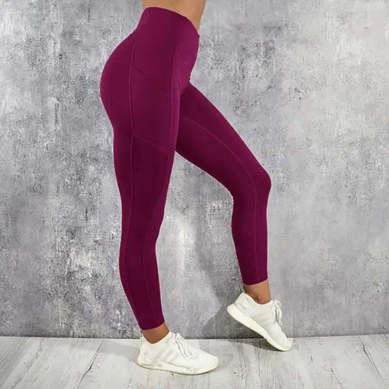 Women's Leggings Fiess 2023 Sports Yoga Running Pants Side Phone Pockets Womens Clothing Sexy Girl Women designer bag