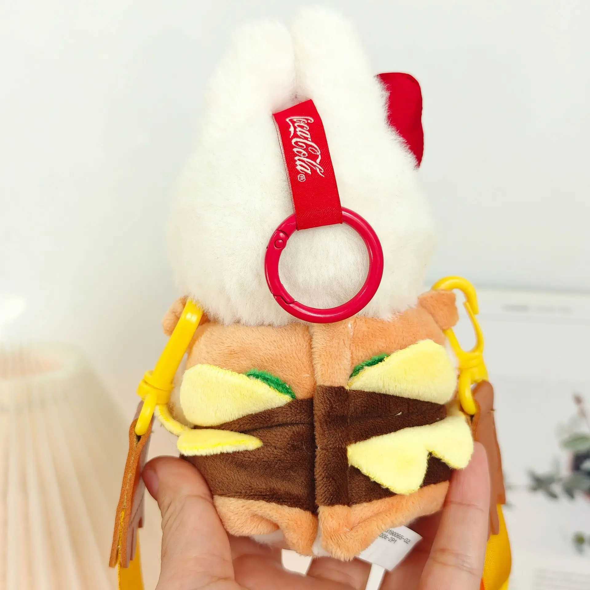Only Clothes 17cm Labubu Clothing Accessories Hamburger Outfit Red Bow Tie Sitting Par Plush Doll Kids Replace Toy Gifts Free shipping