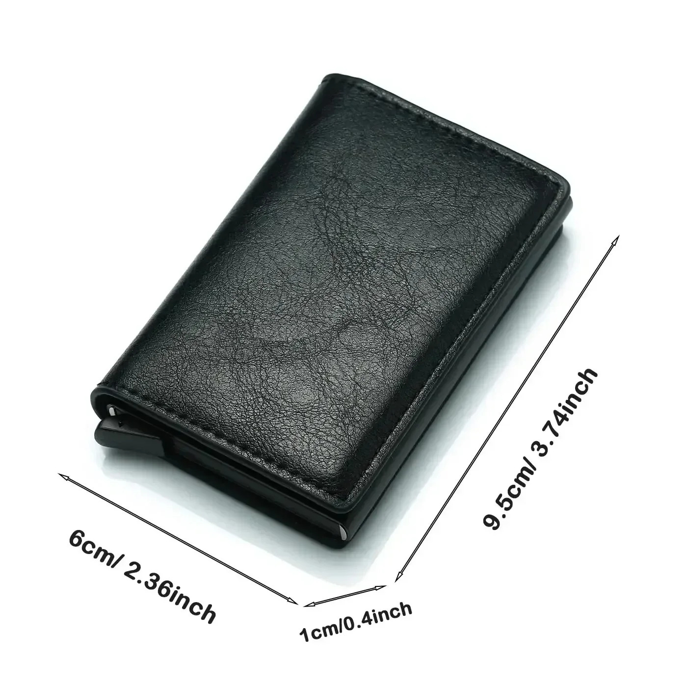 Rfid Aluminum Men Wallet Card Holder Purse Carbon Fiber Men Business Slim Thin Smart Wallet Credit Cardholder Case Note Holder 250514