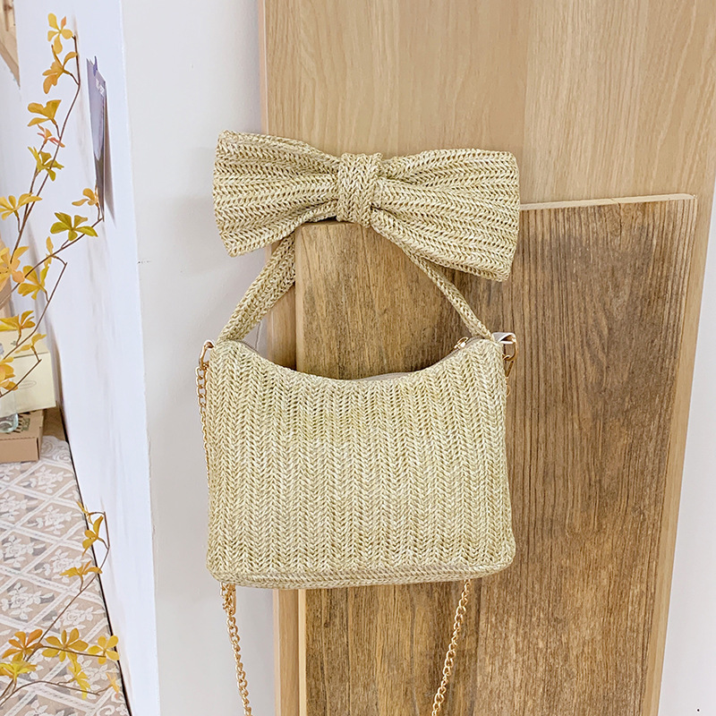2025S designer grass women summer new countryside style western-style linen texture shoulder bag forest style handbag woven bag