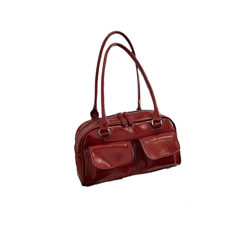 2025 Free Delivery Designer's South Korean Sister's Same Standail Bowling Small And Popular Boston One Shoulder Handheld Underarm Bag