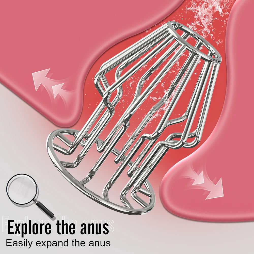 Hollowed-out Metal Anal Plug for Women 3 Sizes Vagina Speculum Anal Expansion Training Masturbator Adult Goods Sex Toys for Men 250515