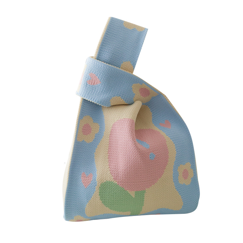 2025S Designer Thickened Portable Gift Companion Handbag Tulip Flower Knitted Women Bag