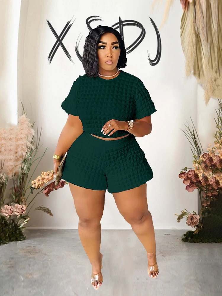 Summer Suit Chic and Elegant Woman Set In Sexy Outfit Casual Shorts Sets 2 Piece Plus Size Drop Wholesale 250506