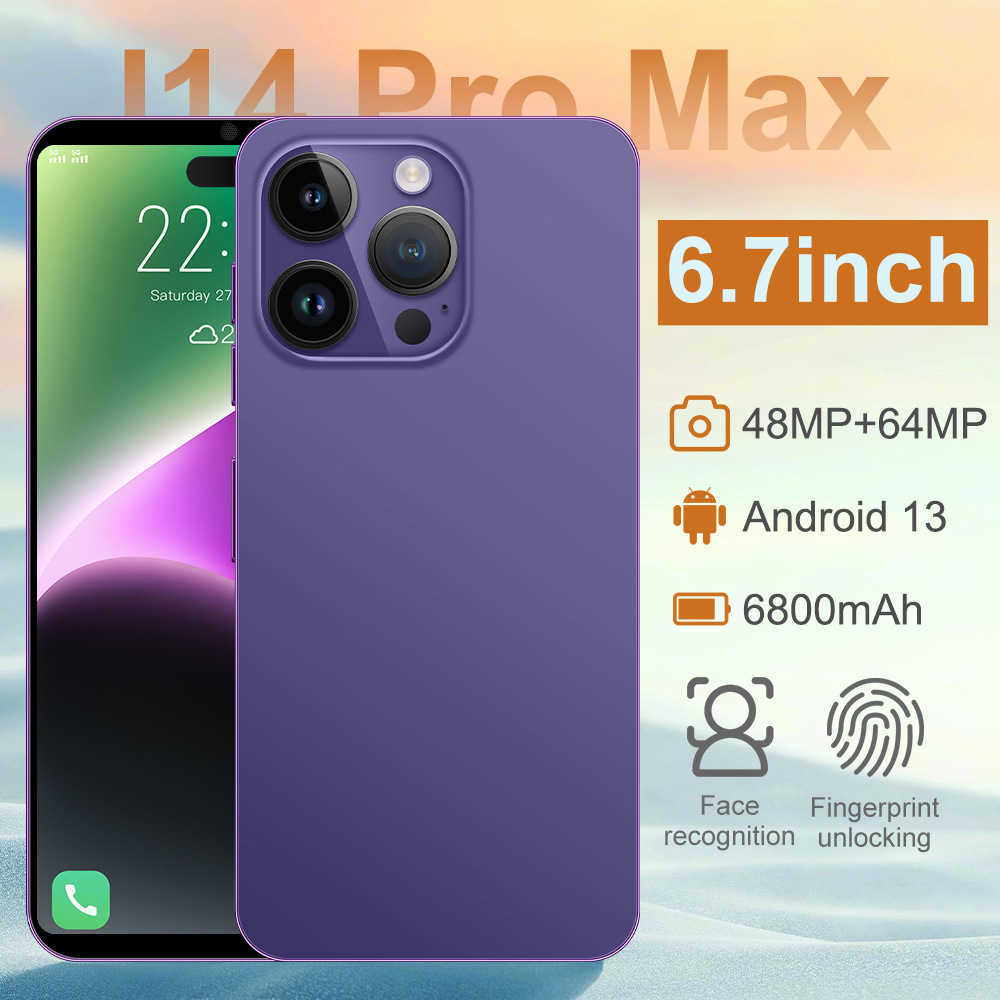 Phone I14 Pro Max Hot selling Smartphone Low Price 6.7-inch HD+Screen 16+Android 8.1 R250516