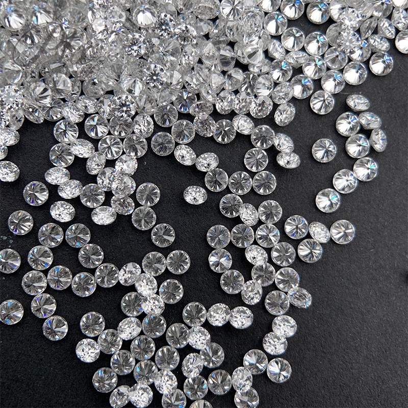 Melee 0.9-2.8mm D Color White Moissanite Lab Grown Moissanita Diamond GRA Certificate Full Sizes Loose Small Stone Wholesale Jewelry Beads Gemstone