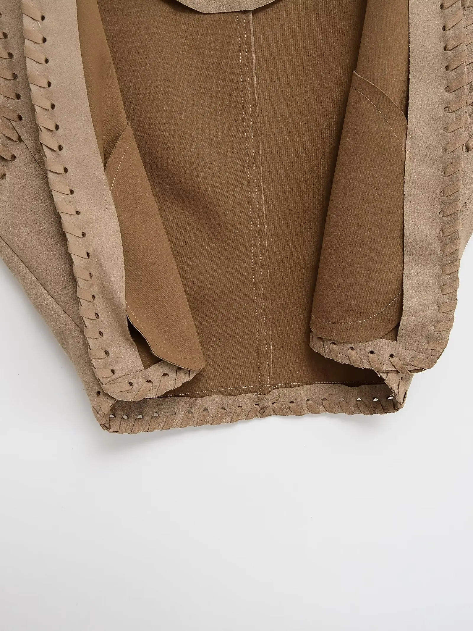 European and American style 2025 n suede texture buckless fashion versatile vest 250506