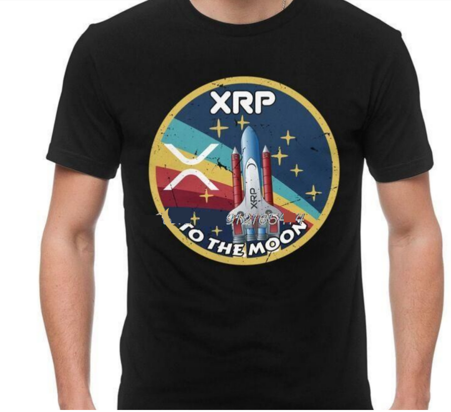 Men's T Shirts Ripple XRP Cryptocurrency Mission Tshirt Men Cotton Shirt Crypto T-shirt Anime Tees Tops Streetwear Harajuku