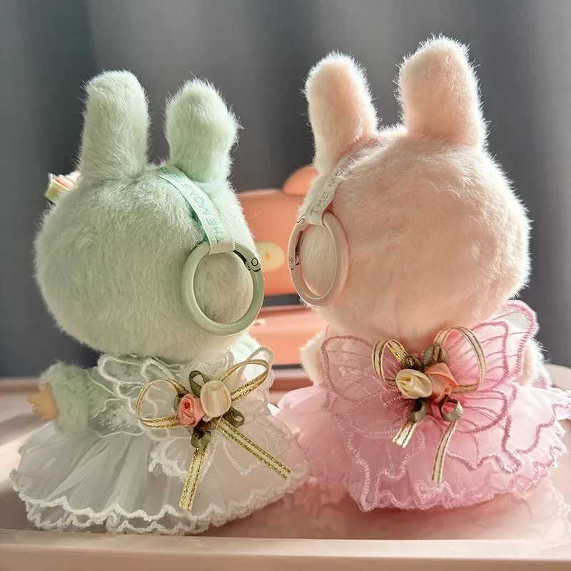 17cm Labubu Monster Plush Doll Outfit Accessories Kit DIY Clothing Set with Hairpin Wedding Dress in Pink White for Kids Gift Z250516