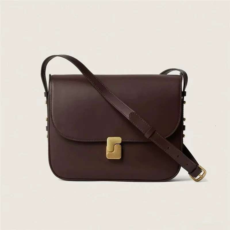 French niche new genuine leather tofu women's single shoulder crossbody small square commuting bag women