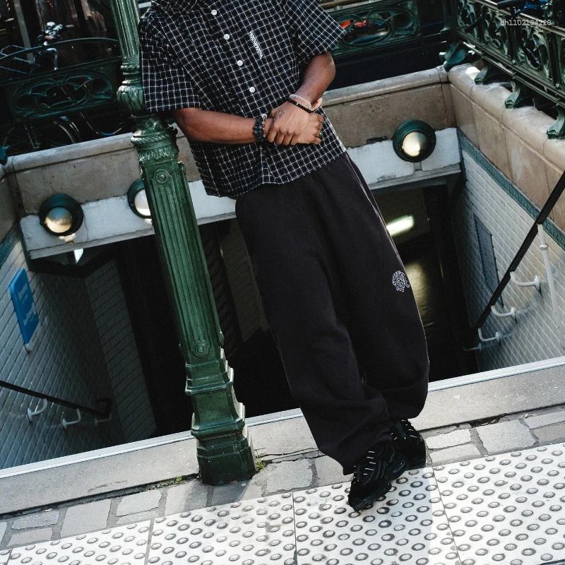 Men's Pants Y2K Retro Jogging Streamlined Seams Street Trendy Embroidery Unisex Sweatpants Hip Hop Harajuku Streetwear Baggy Joggers