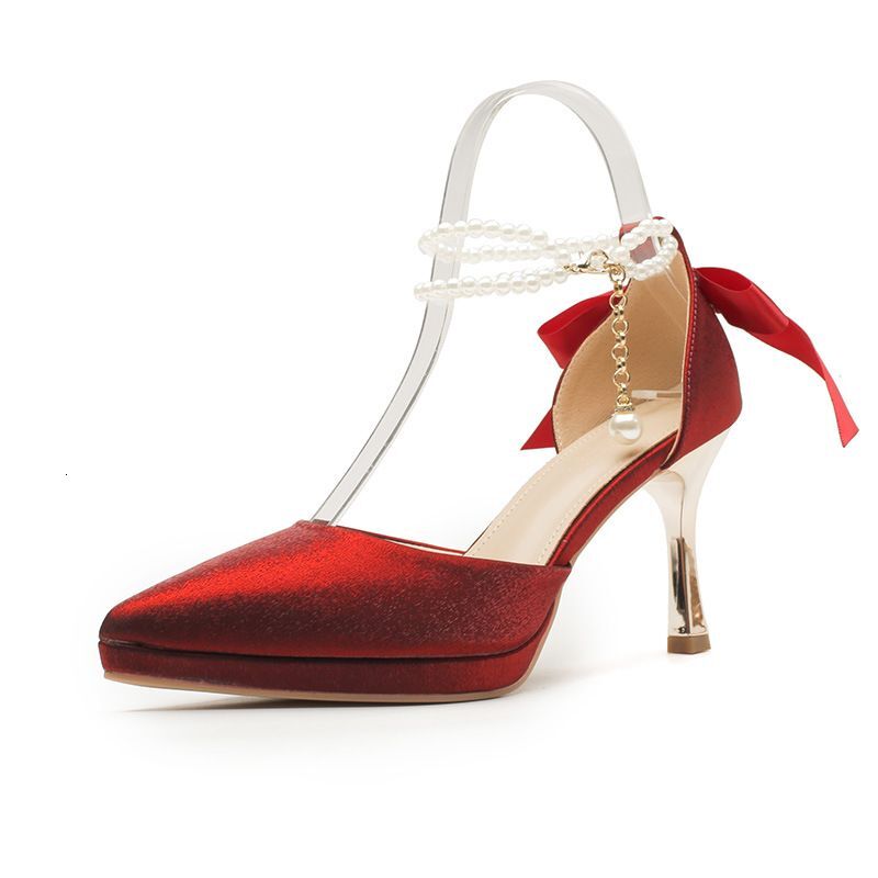 Women's waterproof platform autumn new stiletto pointed sexy women's Korean version of all match high heeled shoes
