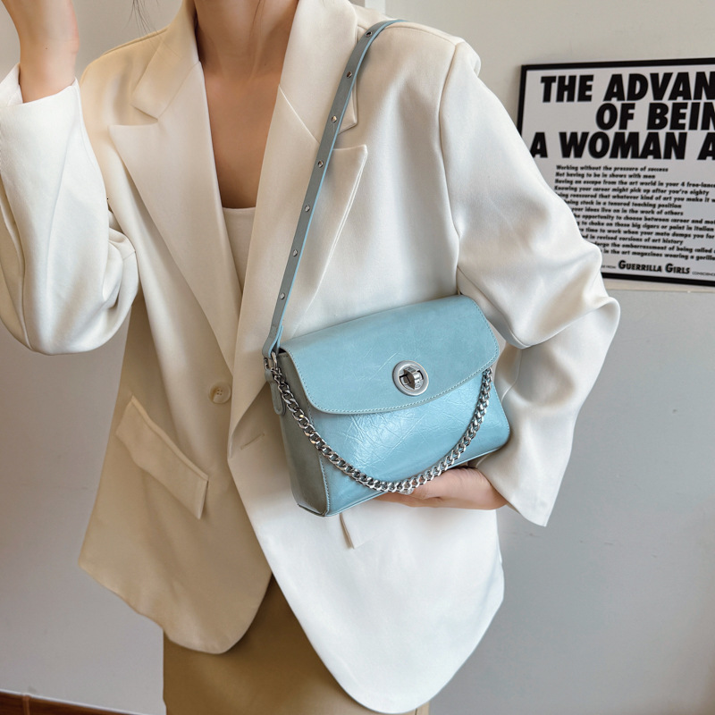 2025S designer super popular women new niche design armpit chain small square high-end sense shoulder crossbody bag