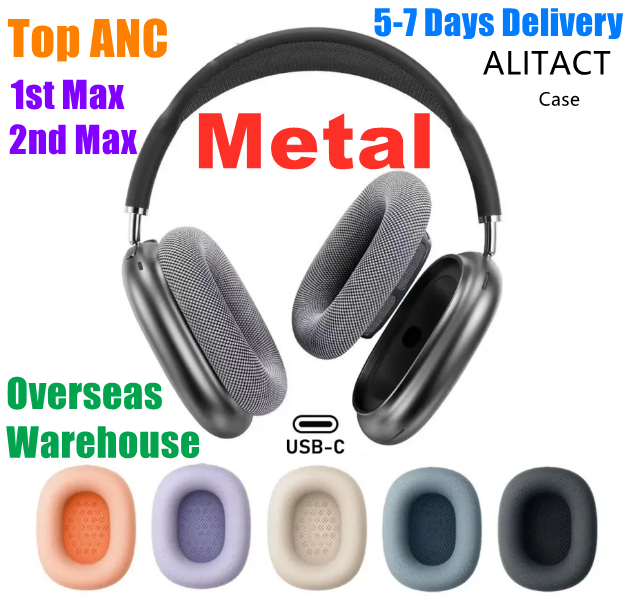 USA Stock for ANC Metal max pro 2 3 4 Headband Headphone Accessories Transparent Waterproof Protective case Maxs Headphones Smart Cover