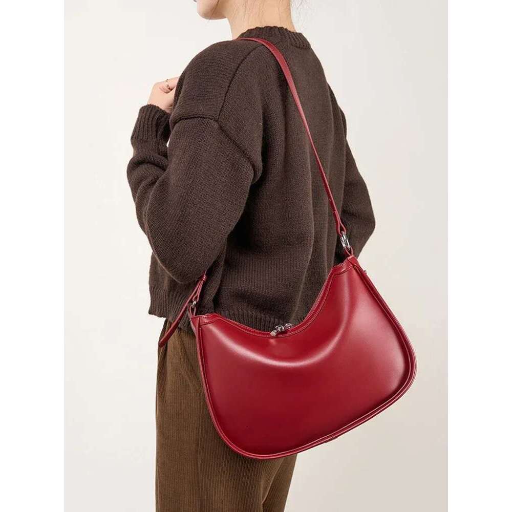 Zency Designer Bags Hobo For Women Underarm Genuine Leather Shoulder Crossbody Bag High Quality Handbag Birthday Gift
