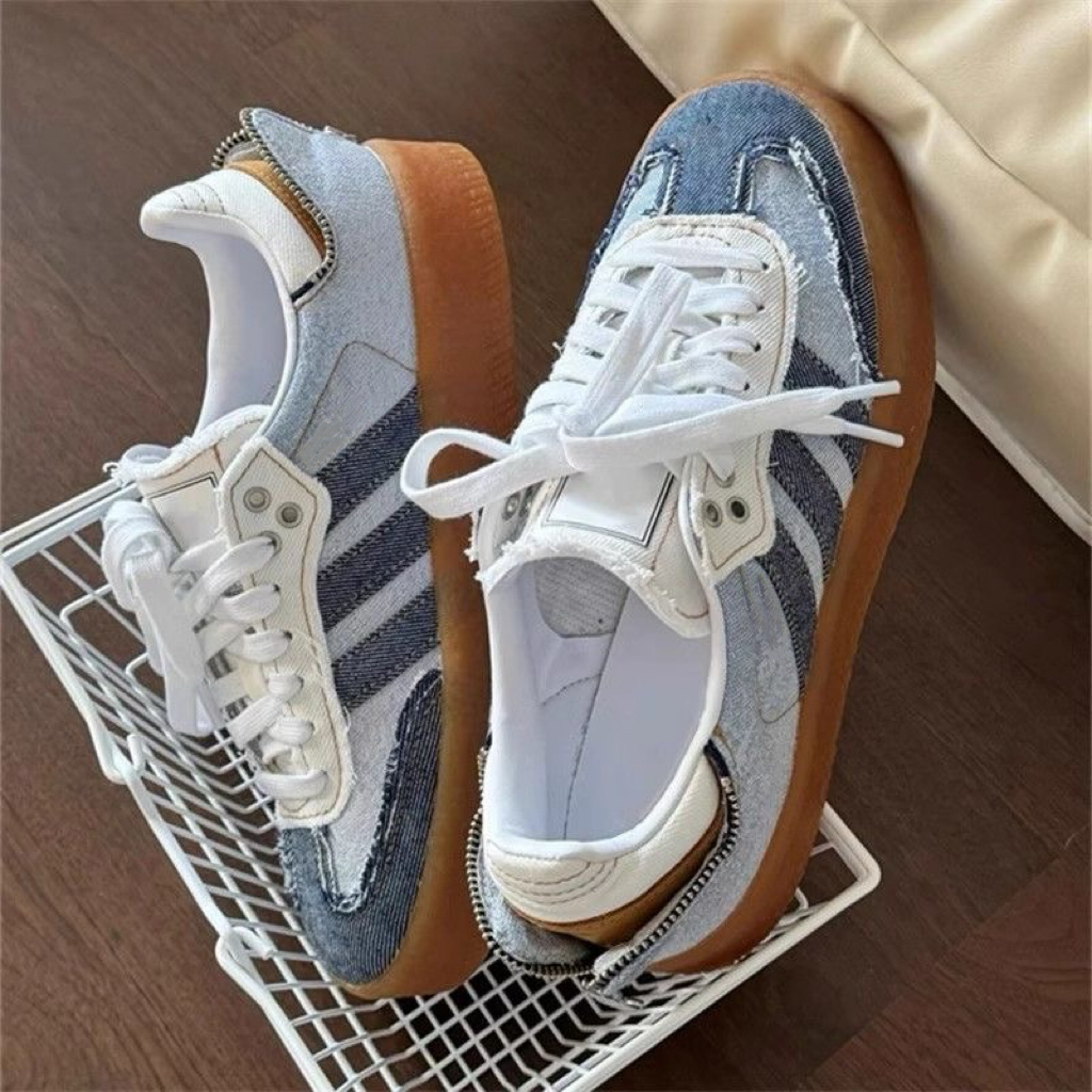 Classic and high-end Texun denim zipper sneakers retro and trendy casual sports shoes for both men and women