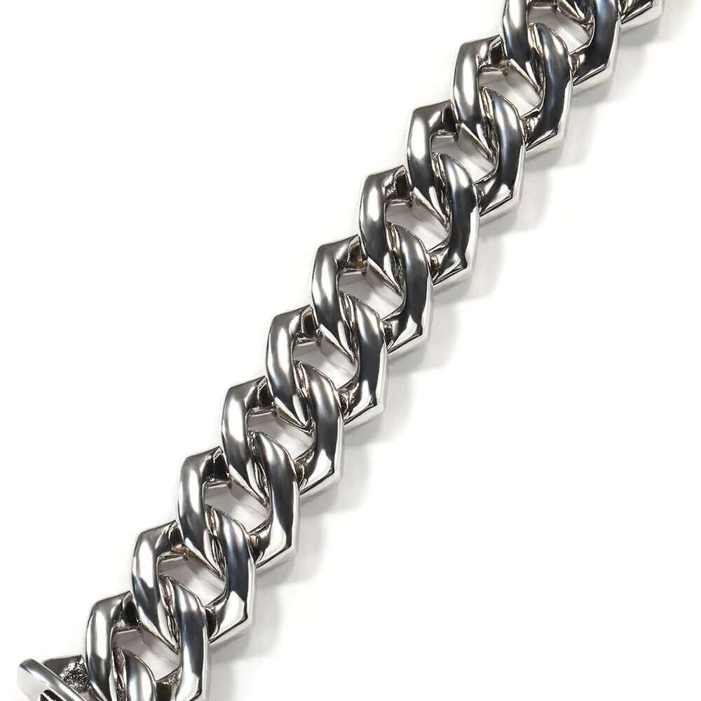 DHCollections 19mm Iced Out CZ Cuban Link Chain Necklace 18K Gold Plated Jewellery