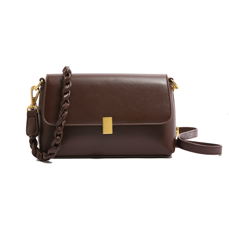 New women's small square bag, simple one shoulder multifunctional designer armpit bag, retro solid color, high-end feeling, diagonal cross small 