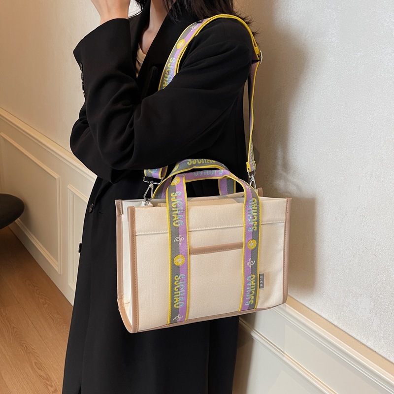 Designer Bag Free Shipping Large Capacity Detachable Canvas Women's Handbag Simple And Multifunctional Commuting Shoulder Casual Crossbody Bag Be