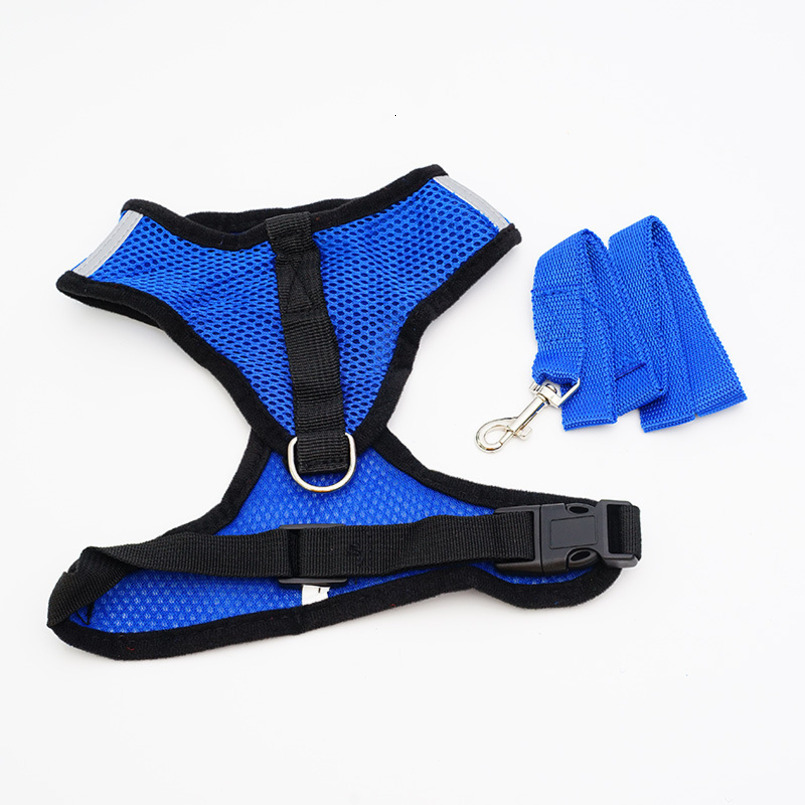 Dog Harness Medium Large Sized Dog Collar Harnesses And Leashes Set Cat And Dog Collars Pet Chest Strap Adjustable Soft Padded With Traction Rope Vest