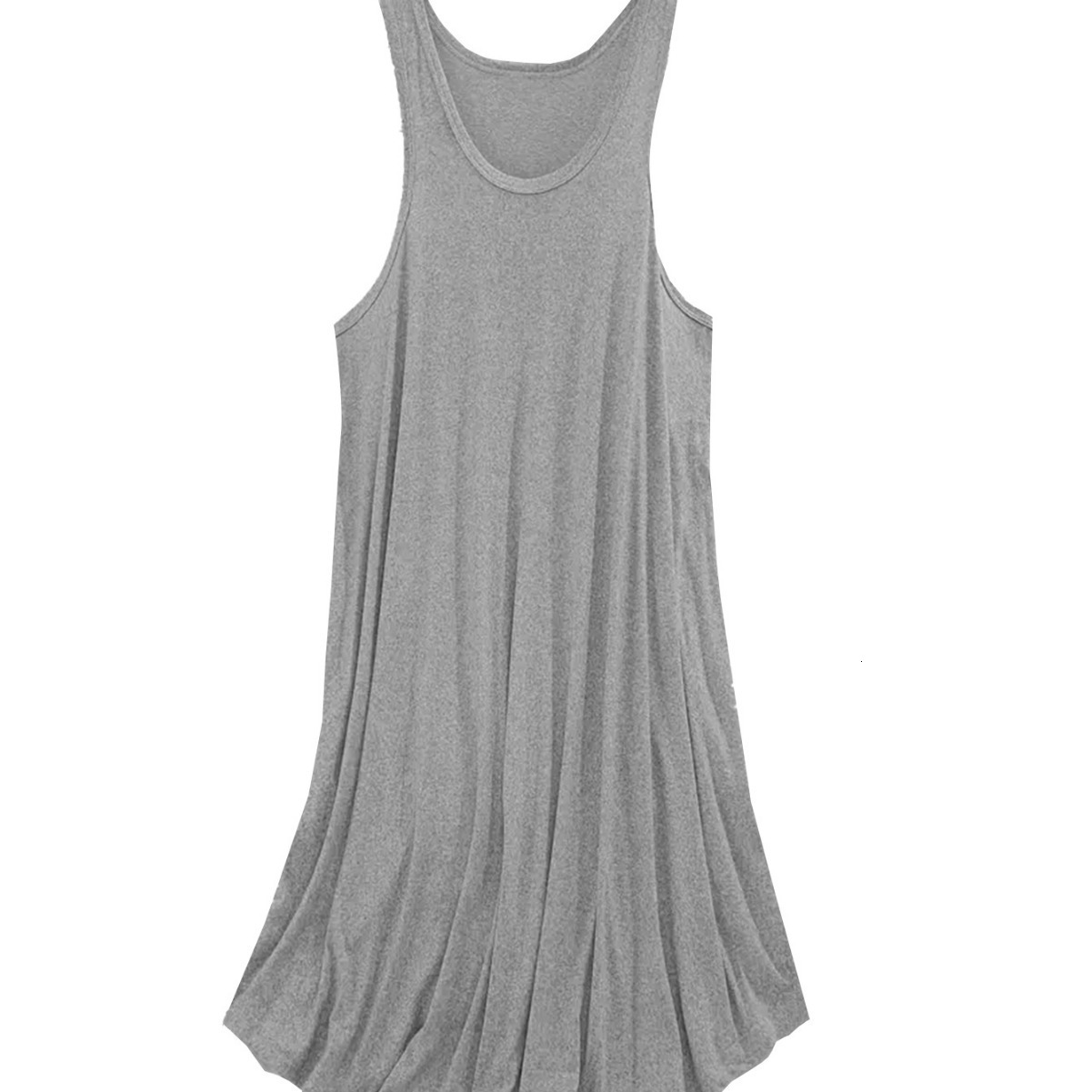 Large Size Womens Casual Simple Dress Can Be Worn Outside in Summer with Loose Camisoles and Long Skirts