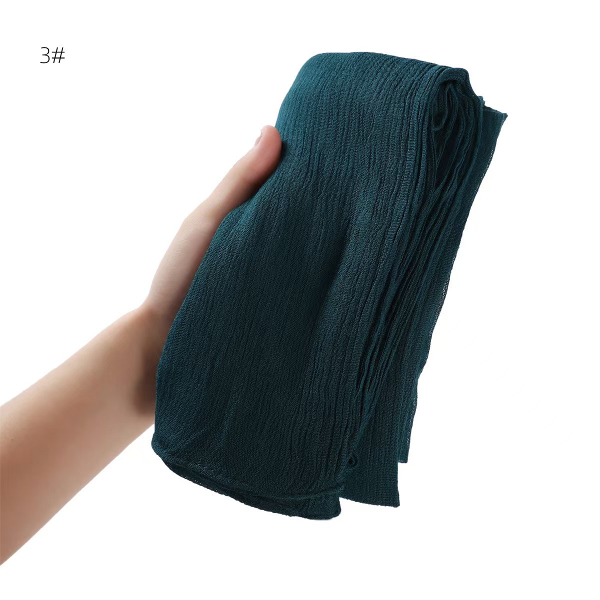 T725 solid color wrinkled rayon wrinkled long scarf pure cotton scarf headscarf large shawl multi-purpose silk scarf female