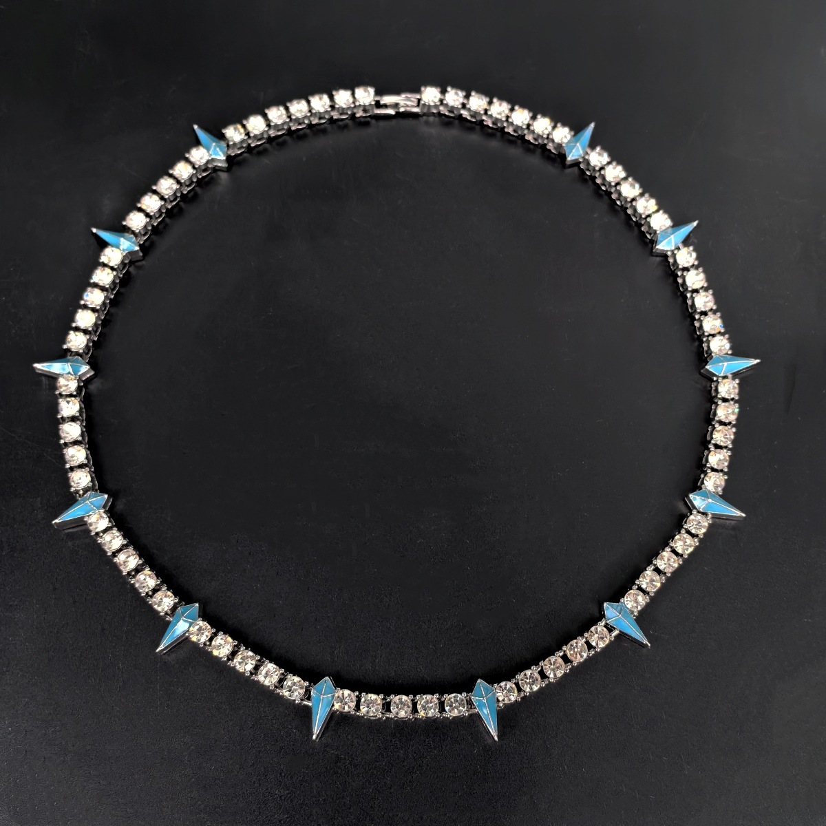 5mm Black Panther Diamond-Set Alloy Men's Necklace | High-End Hip Hop Cuban Link Chain for Trendy Fashion Lovers