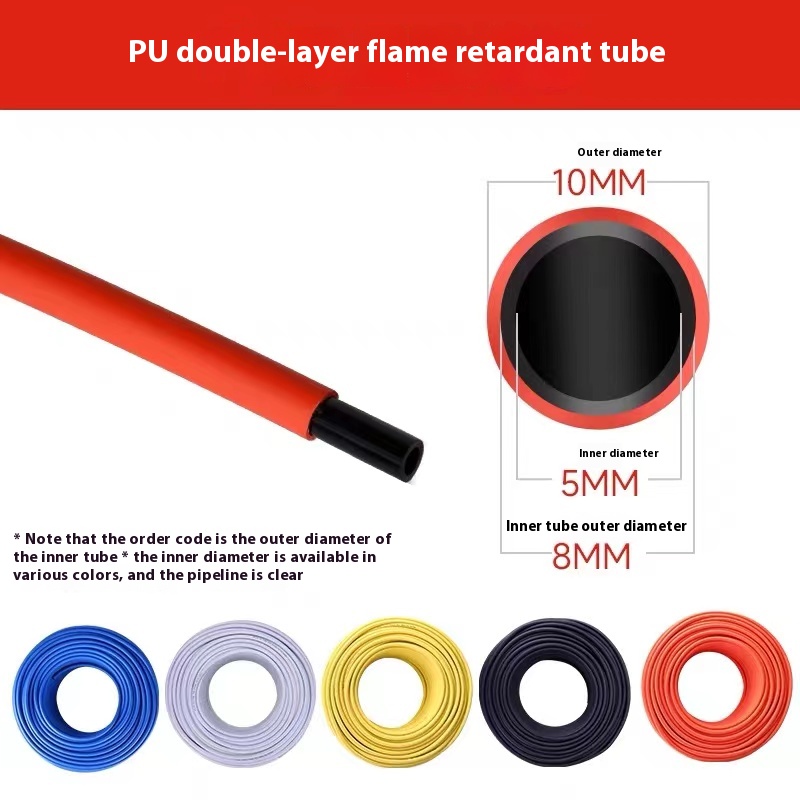 Air Hose Pipe Inner Polyurethane Outer Retardant Synthetic Flame Resistant Tube