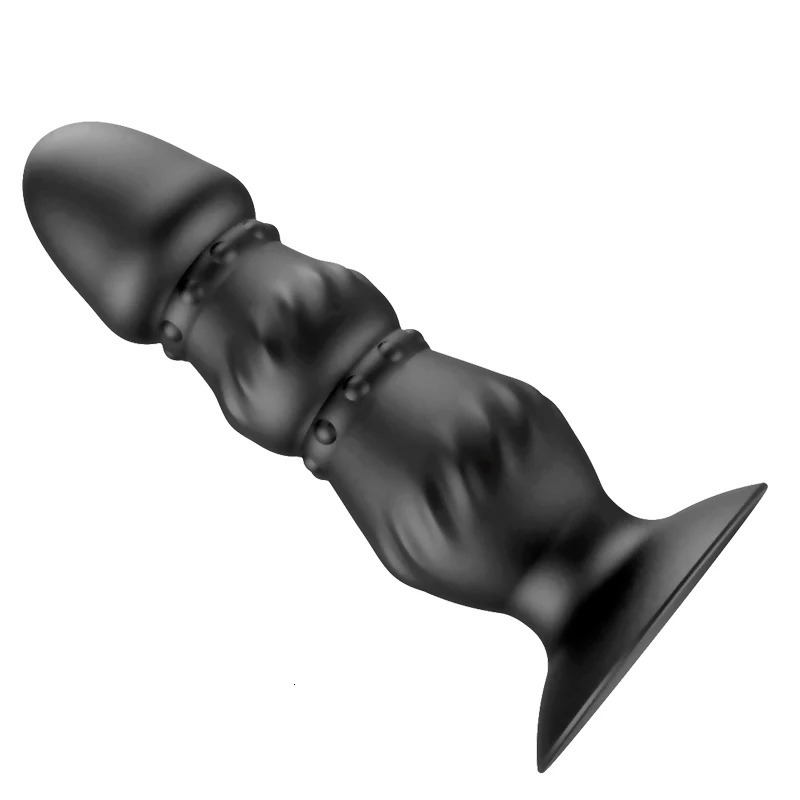 Moonuo Silica Gel Long And Short Anal Plug Pull Ring Vibrator Wireless USB Charge Waterproof Black Male Masturbator Sex Toys 250515