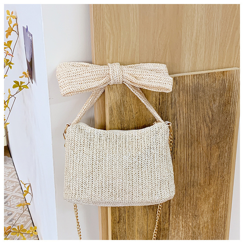 2025S designer grass women summer new countryside style western-style linen texture shoulder bag forest style handbag woven bag
