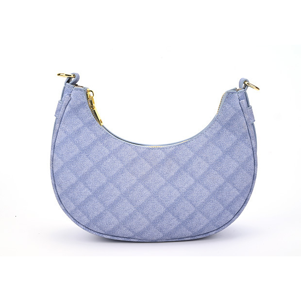 2025S designer new women denim crescent niche design shoulder crossbody bag