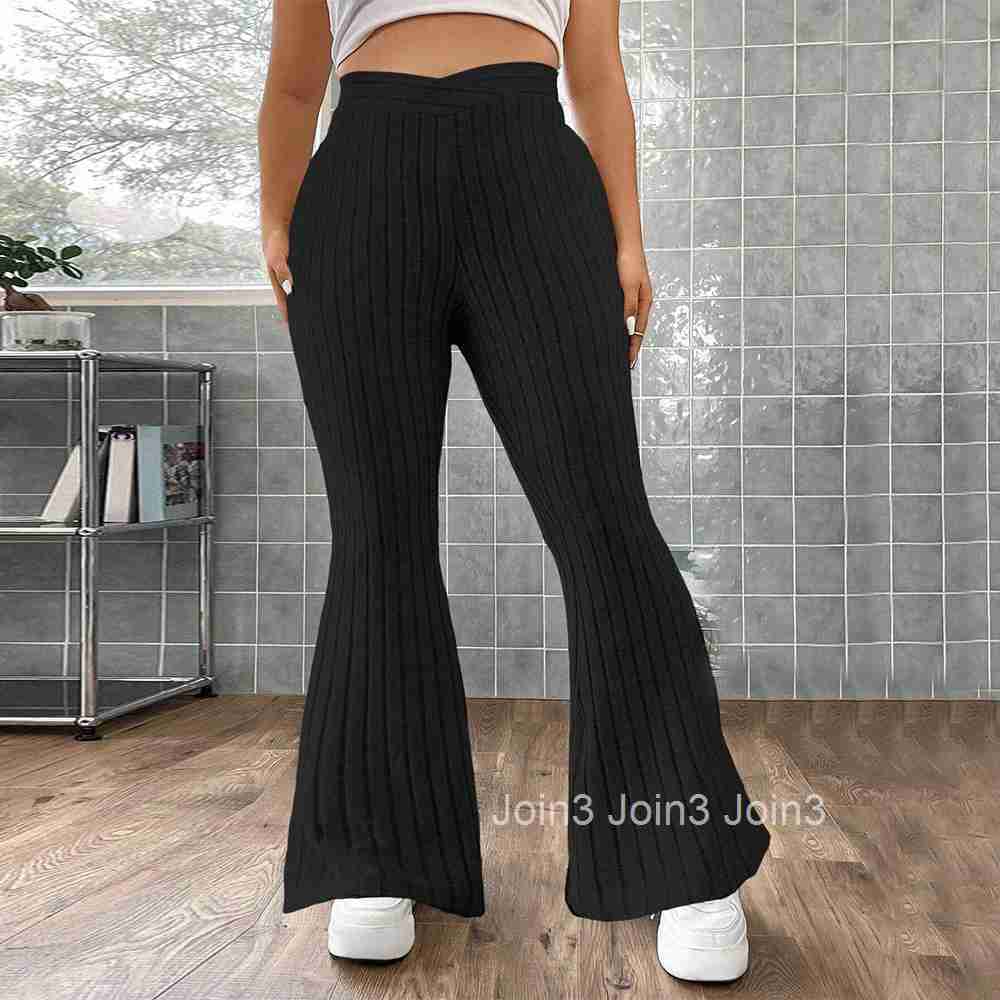 Large Size Womens Simple and Fashionable Casual Pants with Autumn and Winter Drape Showing Slim and Wide Legs Long Pants