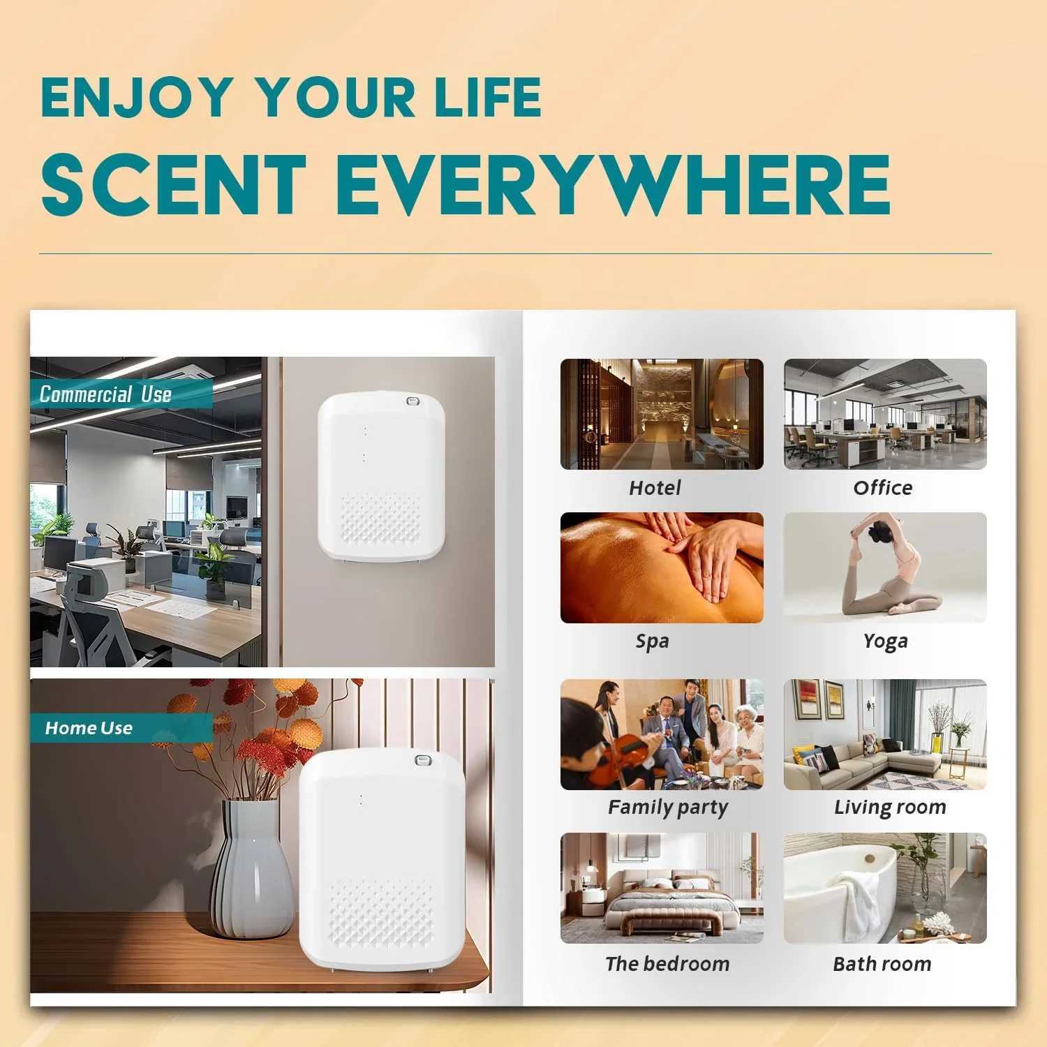 500m WIFI Aroma Diffuser Electric Fragrance Device Hotel Collection Diffuser Bluetooth Controlled Home Aromatherapy Machine W250516