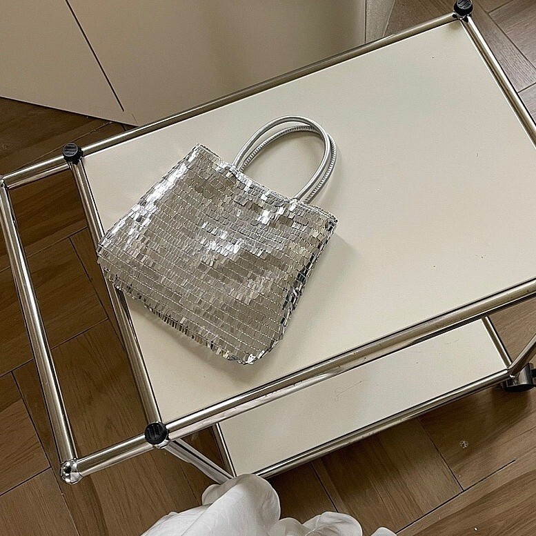2025S designer new women Han Fan ins dress versatile commuting niche design glitter handbag crossbody bag