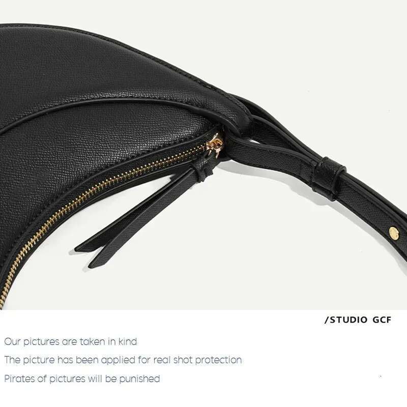 French Niche Crescent New High-end Leather Saddle Single Shoulder Crossbody Armpit Bag For Women
