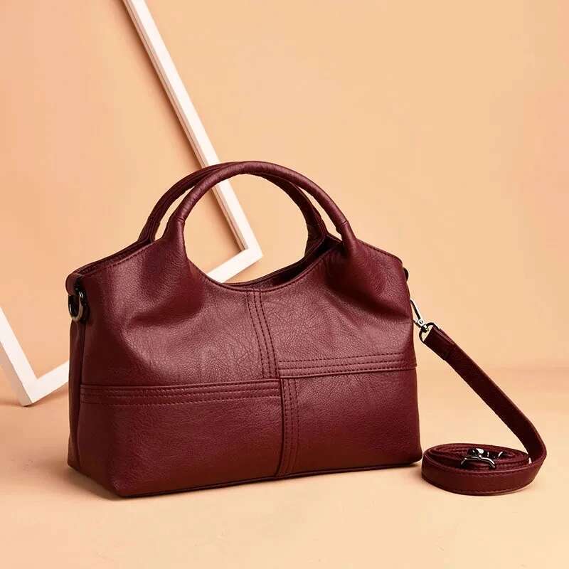 High Quality Women Soft PU Leather Handbag Casual Female Messenger Solid Shoulder Ladies Crossbody Bag