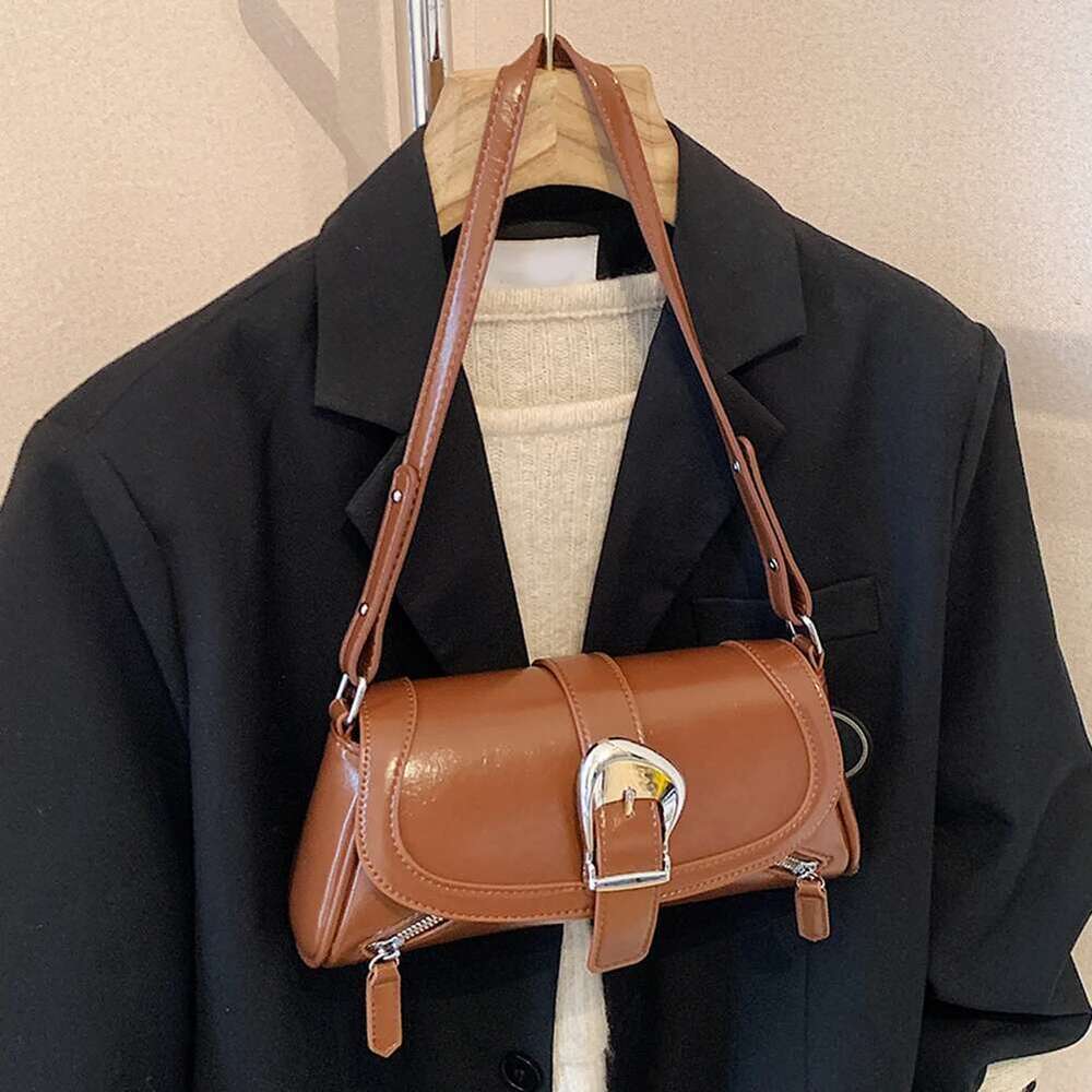 Women PU Fashion Shoulder Large Capacity Simple Carrying Adjustable Strap Trendy Tote Handbag Top Handle Bag