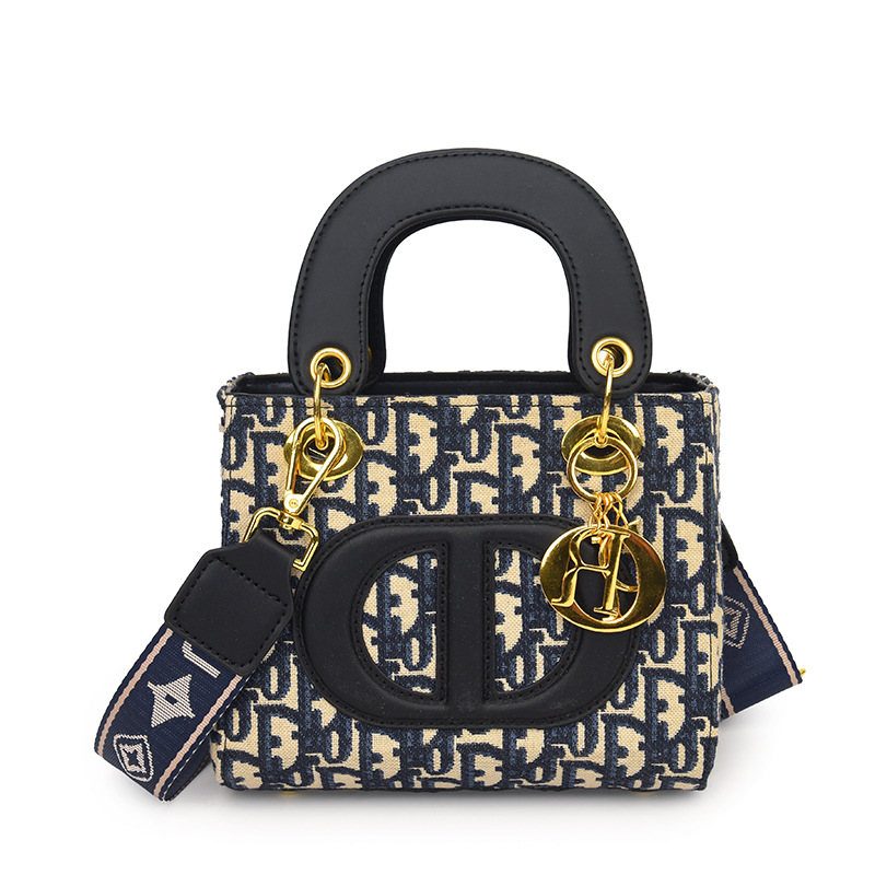 The new women's handbag is simple and fashionable, with a large capacity and exquisite embroidery. It is a portable handbag for women and a cross